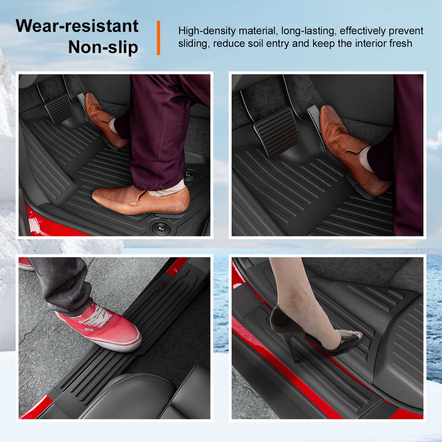 Rear Backrest Mat Cargo Liner Floor Mat Door Sill Protector 2nd Row Under Mat for 2025 Toyota 4Runner TPE