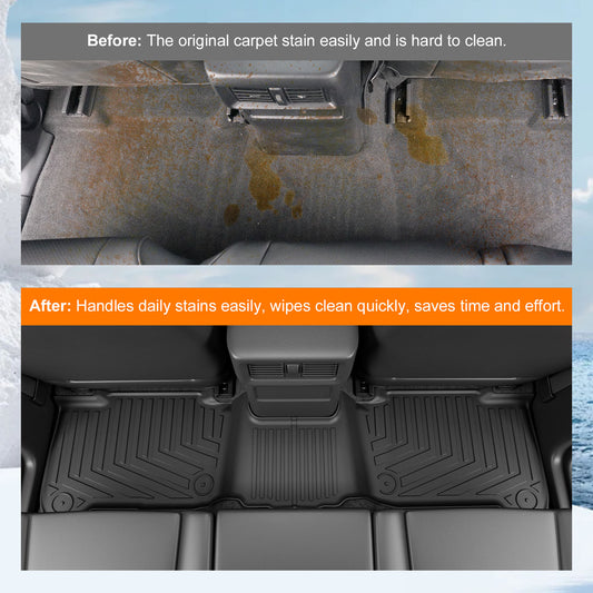 Rear Backrest Mat Cargo Liner Floor Mat Door Sill Protector 2nd Row Under Mat for 2025 Toyota 4Runner TPE